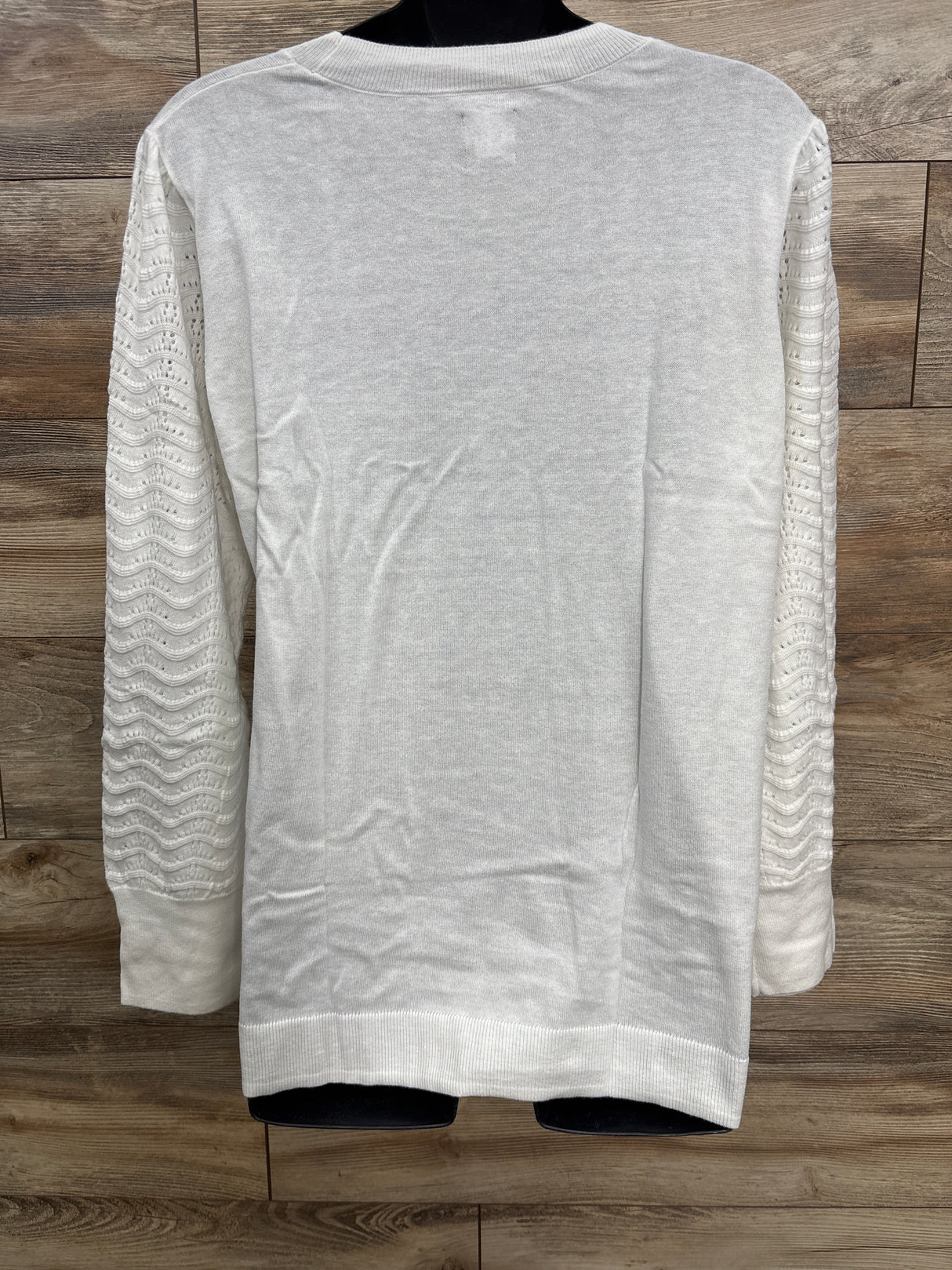 NWOT Gap Maternity Lightweight CashSoft Pointelle Sweater Off White sz Large