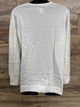NWOT Gap Maternity Lightweight CashSoft Pointelle Sweater Off White sz Large