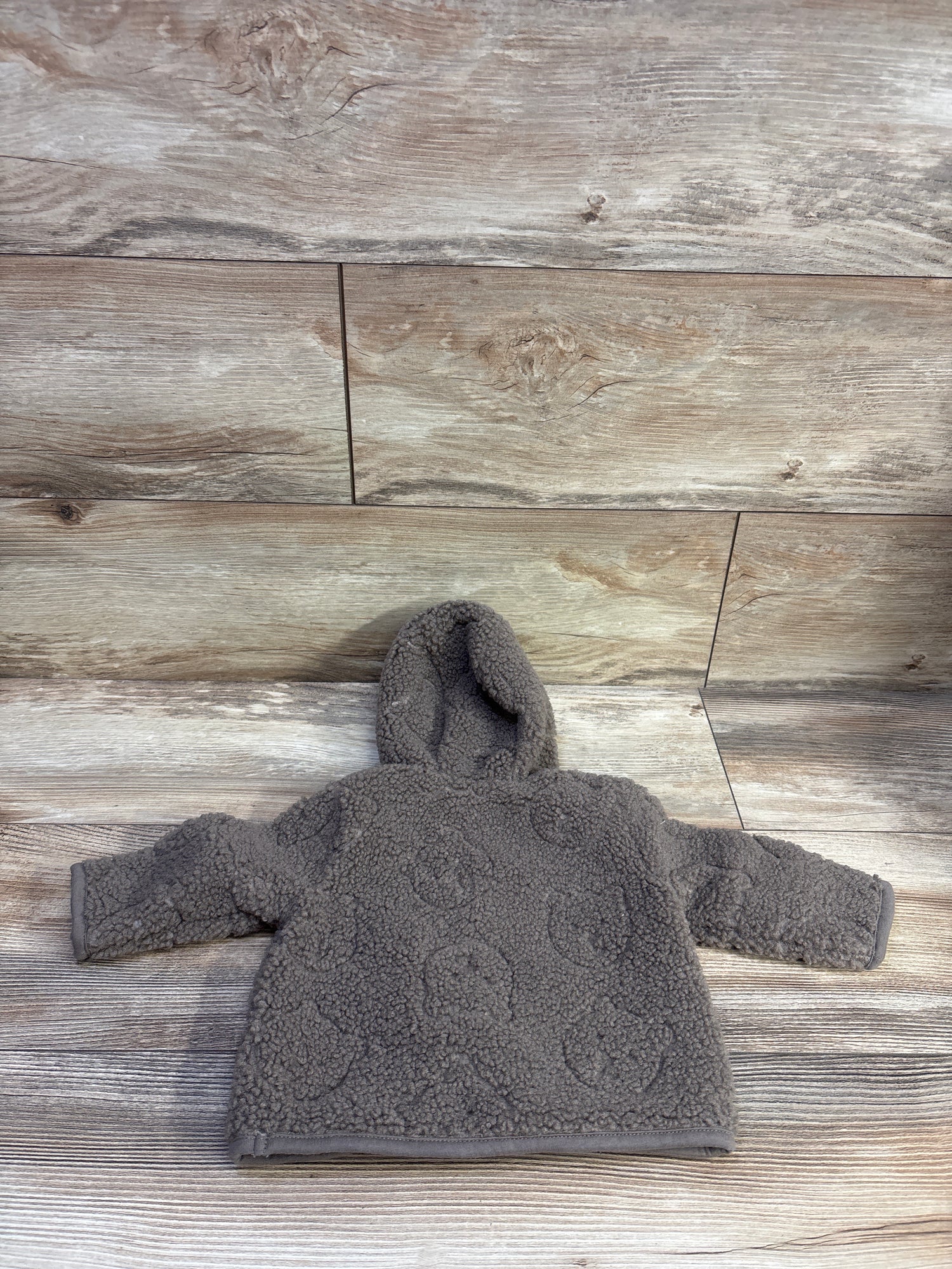 Baby Gap Hooded Sherpa Jacket Brown sz 3-6m