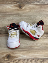 Air Jordan 5 Retro TD 'White Fire Red' Sneakers sz 5c