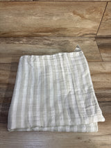 Cloud Island Striped Muslin Swaddle Baby Blanket White