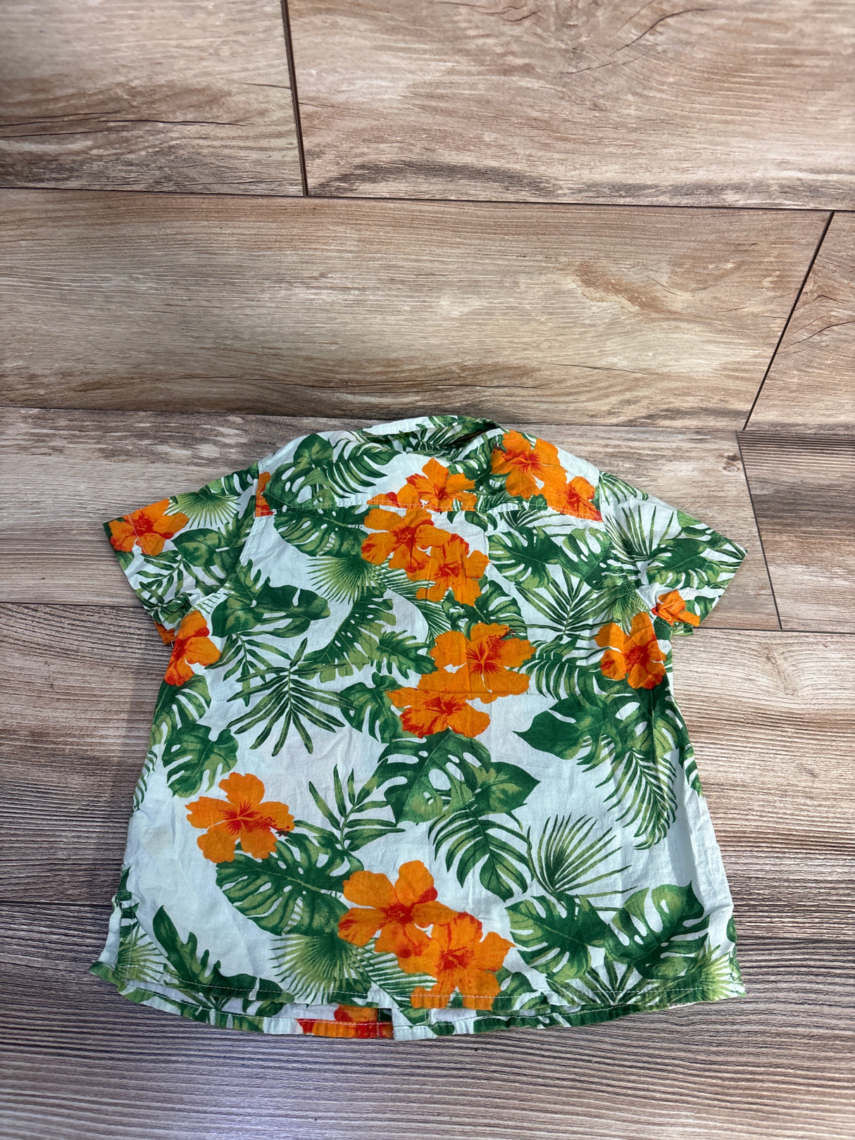 Art Class Tropical Button-Up Shirt Green sz 2T