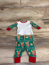 Disney Baby Store 2pc  Christmas Oh Snap Pajama Set White sz 3-6m