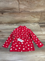 Old Navy Ribbed Heart Print Turtle Neck Shirt Pink sz 12-18jm