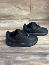 Nike Force 1 Low EasyOn PS 'Triple Black' Sneakers sz 8c