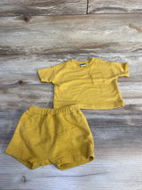 Old Navy 2pc Pocket Shirt & Shorts Yellow sz 3-6m