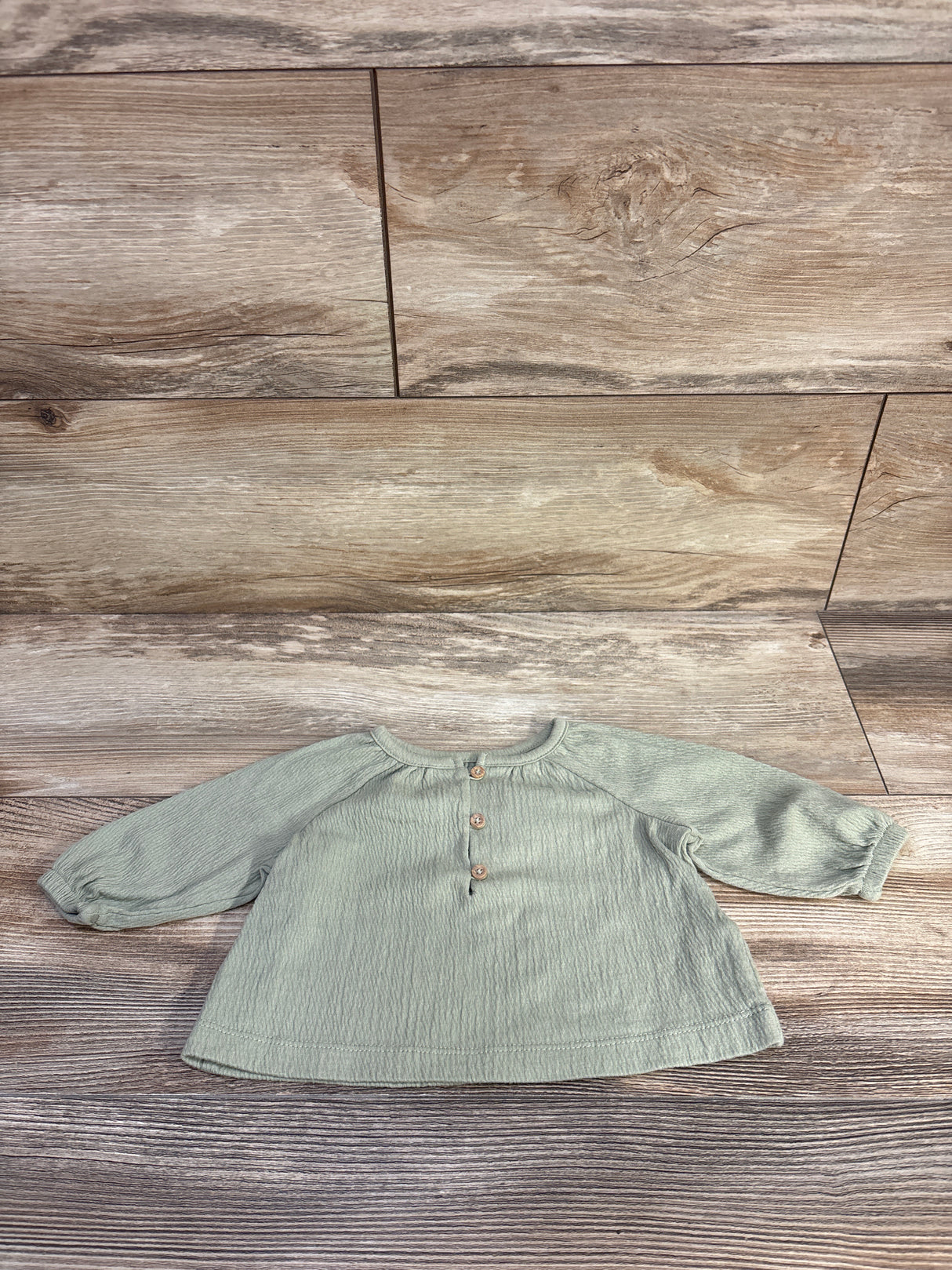 Carter's Long Sleeve Henley Shirt Green sz 3m