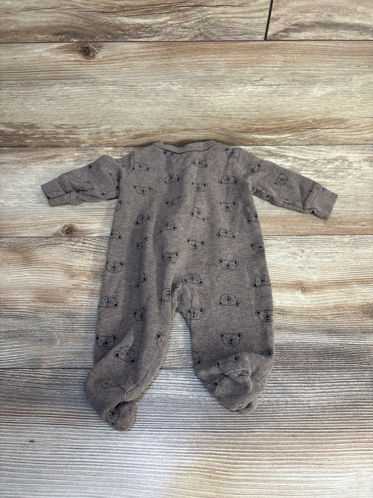 Carter's Bear Print Sleeper Brown sz 3m