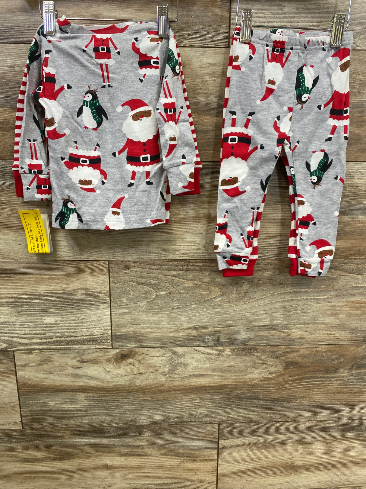NEW Just One You 4pc Santa Pajama Set White sz 12m