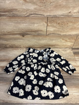 Baby Gap Long Sleeve Floral Dress Navy sz 4T