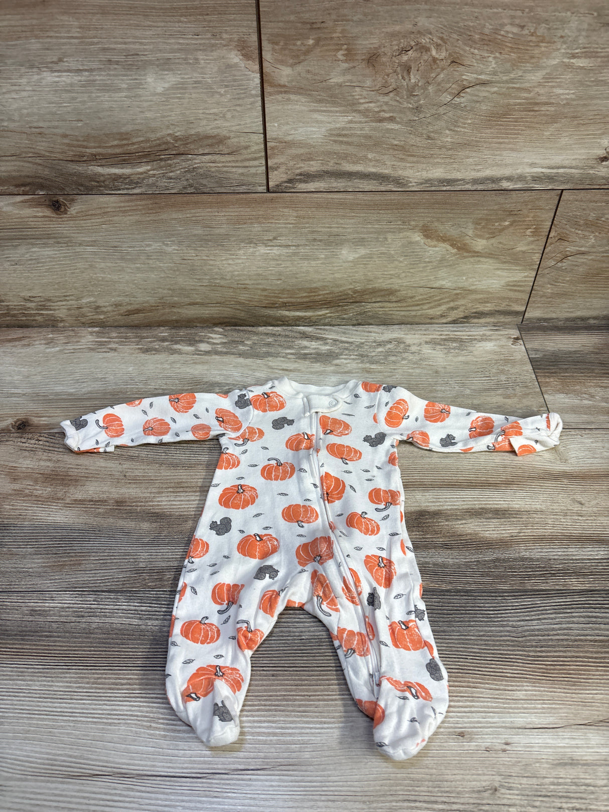 Little Planet Organic Pumpkin Sleeper Ivory sz Newborn