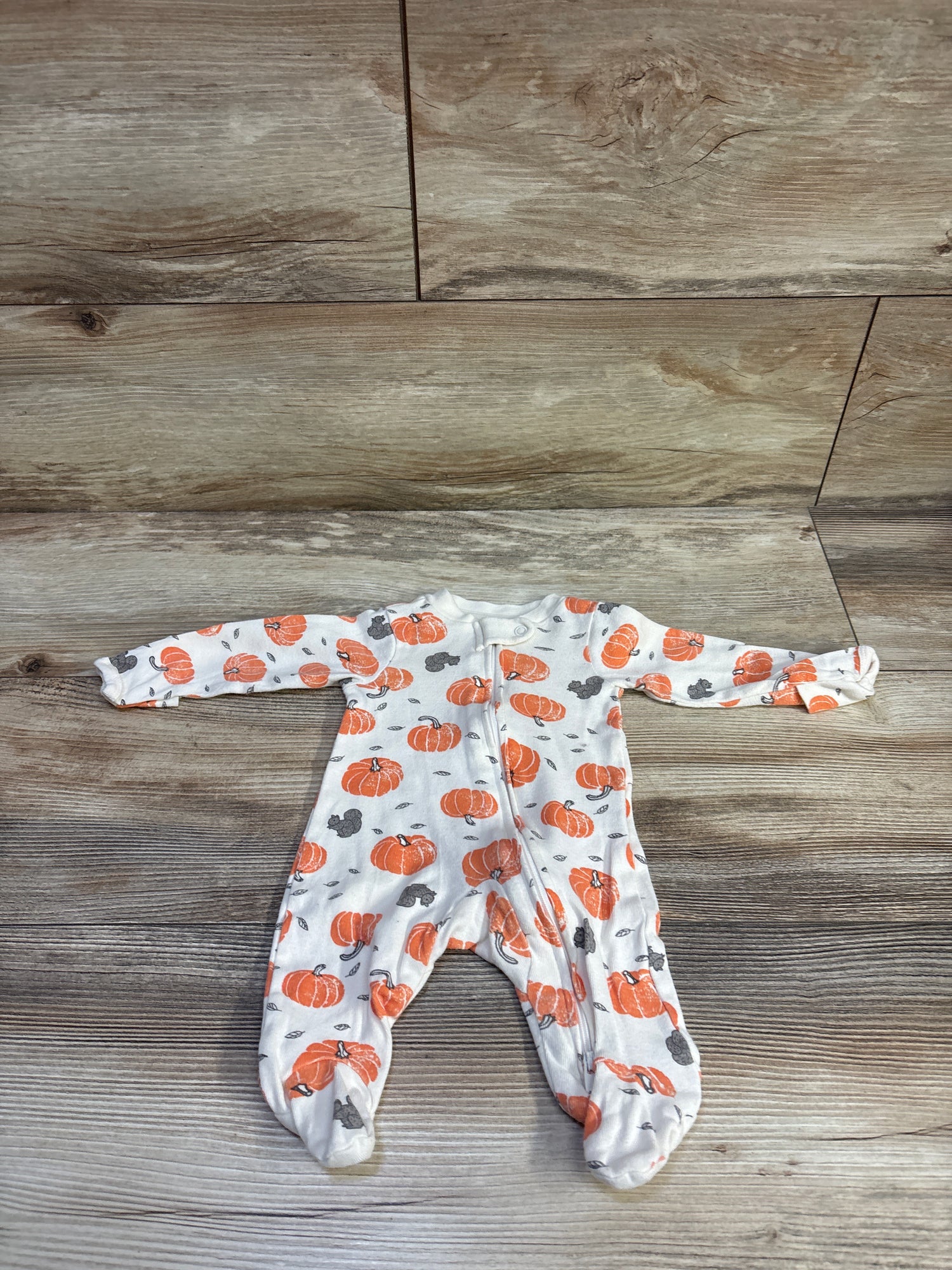 Little Planet Organic Pumpkin Sleeper Ivory sz Newborn