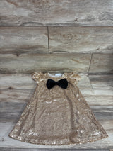 NEW Zunie Sequin Embellished A-Line Dress Gold sz 4T