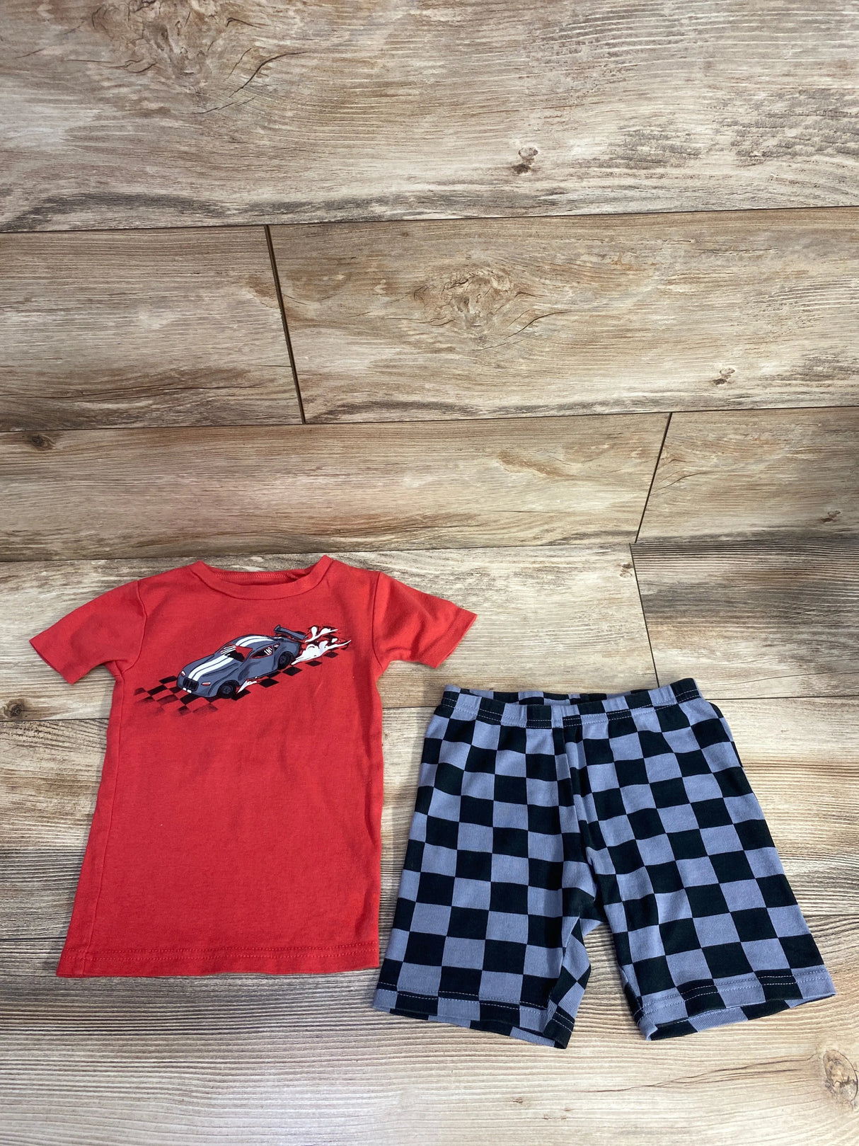 Just One You 2pc Race Car Pajama Set Red sz 4T
