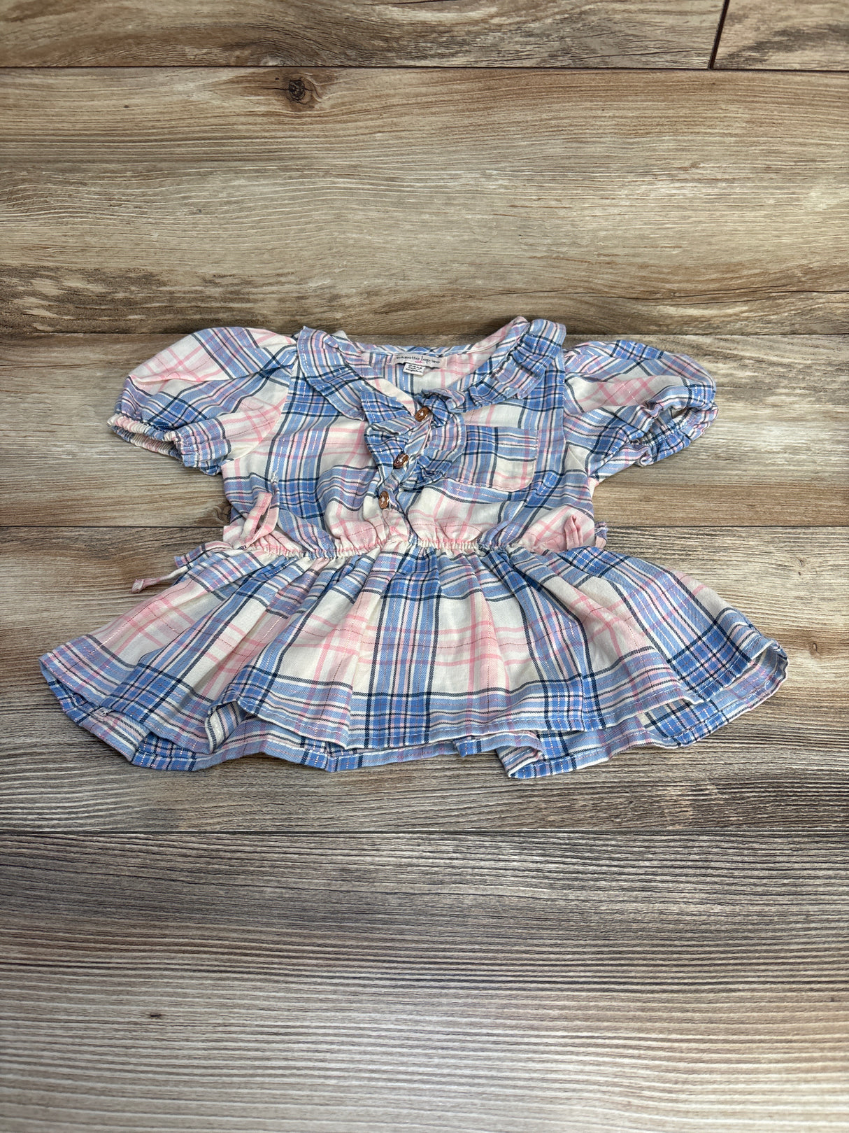 Nanette Lepore Plaid Top Blue sz 24m