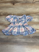 Nanette Lepore Plaid Top Blue sz 24m