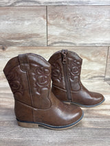 Cat & Jack Memphis Zipper Western Boots Brown sz 10c