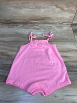 Old Navy Sleeveless Tie-Knot Shortie Romper Pink sz 3-6m