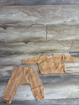 Jessica Simpson 2pc Striped Shirt & Pants Set Butterscotch sz 18m
