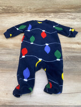 Carter's Christmas Lights Blanket Sleeper Navy sz Newborn - Me n Mommy To Be
