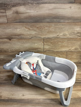 Tavlshero Foldable Baby Bath Tub w/ Thermometer Grey