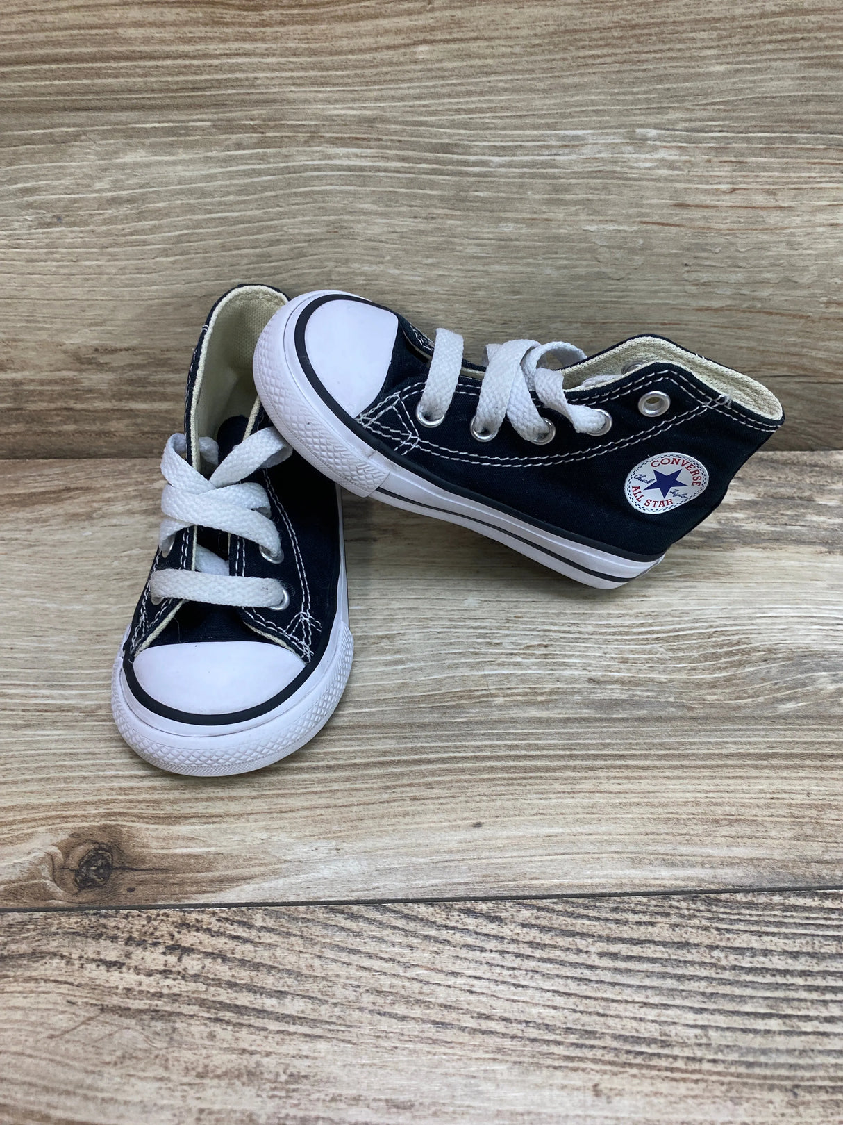 Converse Chuck Taylor All Star Classic Toddler Hi Top Sneakers Black Sz 5c