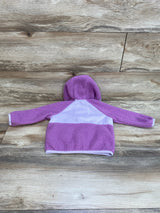 Cat & Jack Full Zip Sherpa Jacket Purple sz 18m