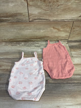 Rabbit + Bear Organic 2pk Bodysuit Set Pink sz 3-6m