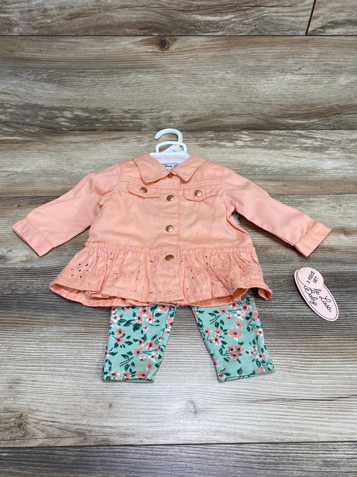 NEW Little Lass 3pc Jacket Set Pink sz 3-6m