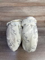 Dino Print Waterproof Mittens Cream