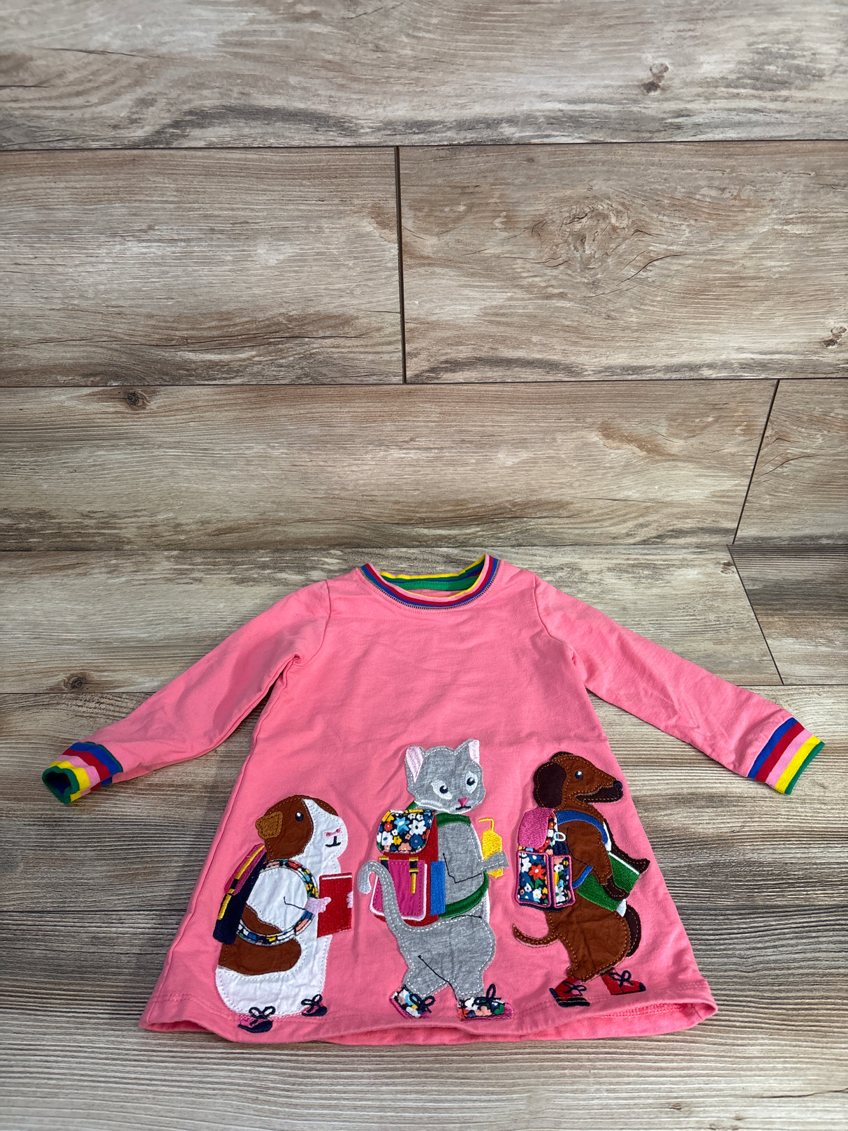 Applique Short Sleeve Dress Pink sz 2T