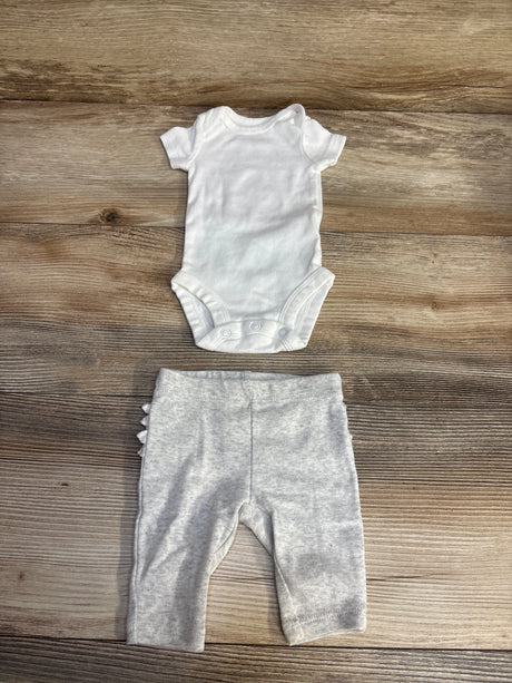 Carter's 2pc Bodysuit & Pants White sz Newborn - Me n Mommy To Be
