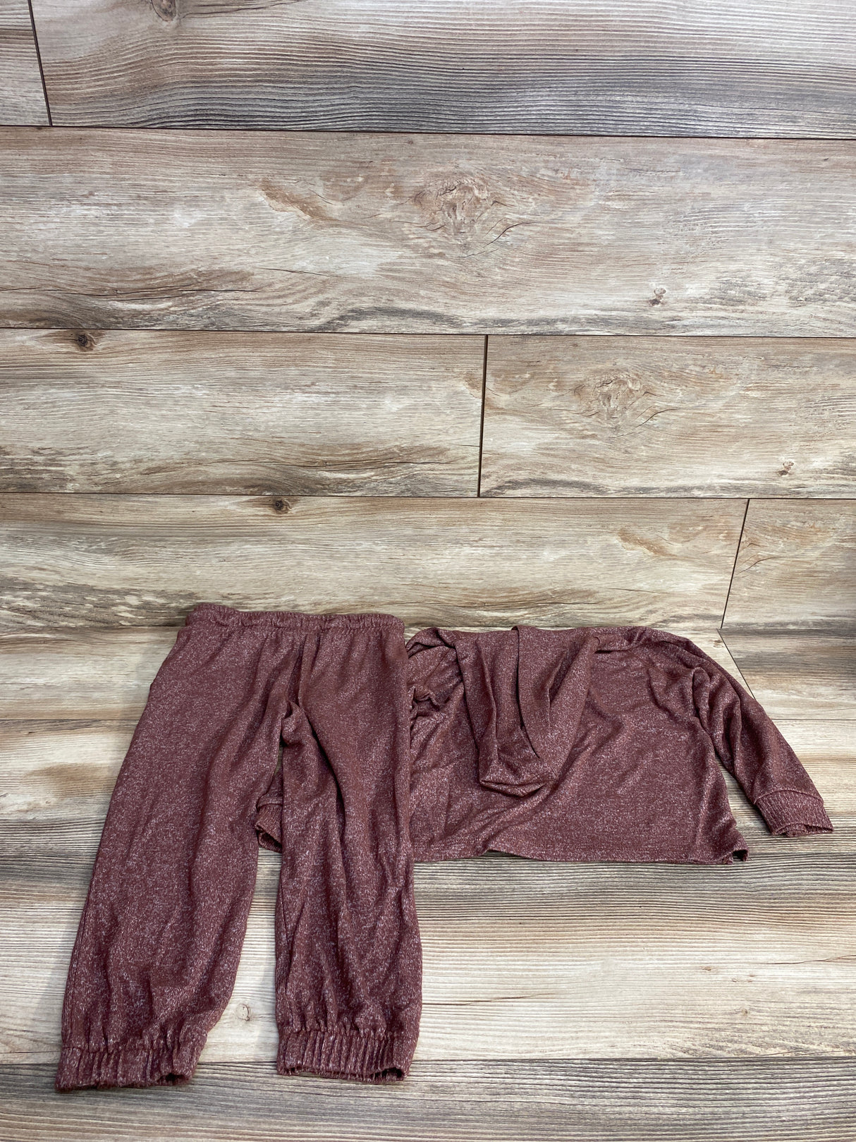 Easy Peasy 2pc Hooded Shirt & Joggers Set Brown sz 4T