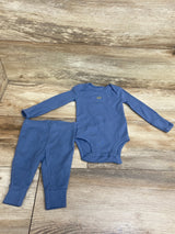 Carter's 2pc Ribbed Long Sleeve Bodysuit & Pants Set Blue sz 3m