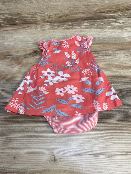 Carter's Floral Striped Bodysuit Dress Pink sz 3m - Me n Mommy To Be