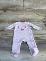 Starting Baby Waffle Knit Made With Love Sleeper Pink sz 6m