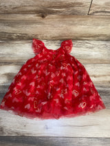 Isaac Mizrahi Tulle Heart Print Dress Red sz 24m