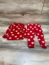 Just One You 2pc Polka Dot Santa Pajama Set Red sz 18m - Me n Mommy To Be
