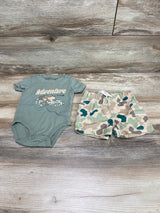 Carter's 2pc Adventure Team Bodysuit & Shorts Green sz 6m