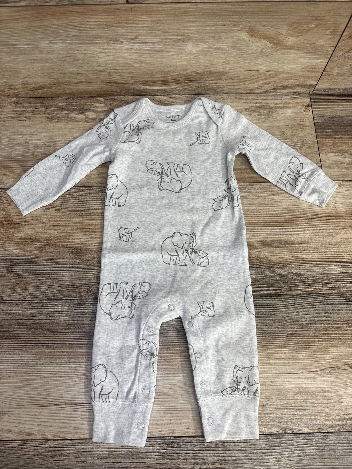 Carter's Elephant Coverall Grey sz 6m