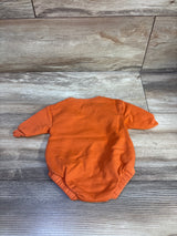 Child Of Mine Jack O Lantern Sweater Bubble Romper Orange sz Newborn
