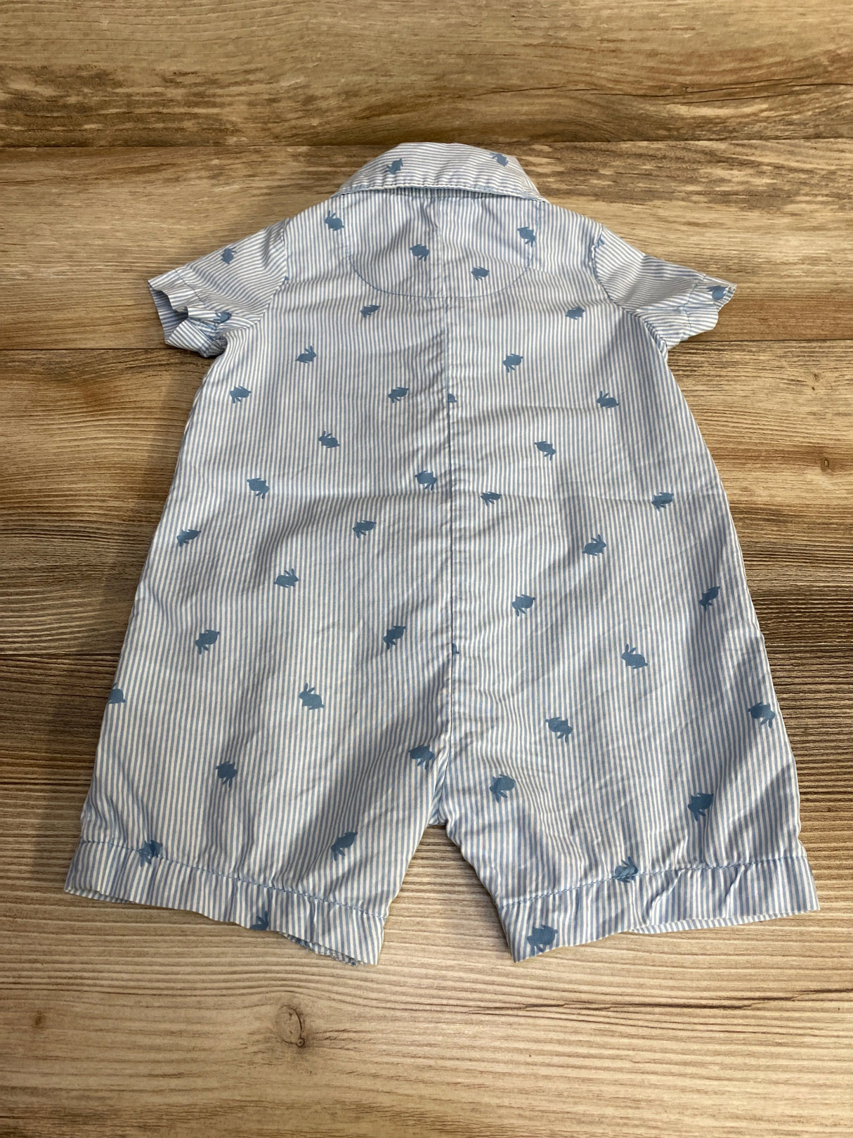 Just One You Bunny Print Romper Blue sz 6m