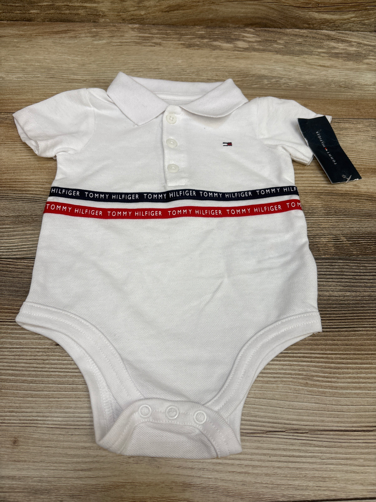 NEW Tommy Hilfiger Polo Bodysuit White sz 12m