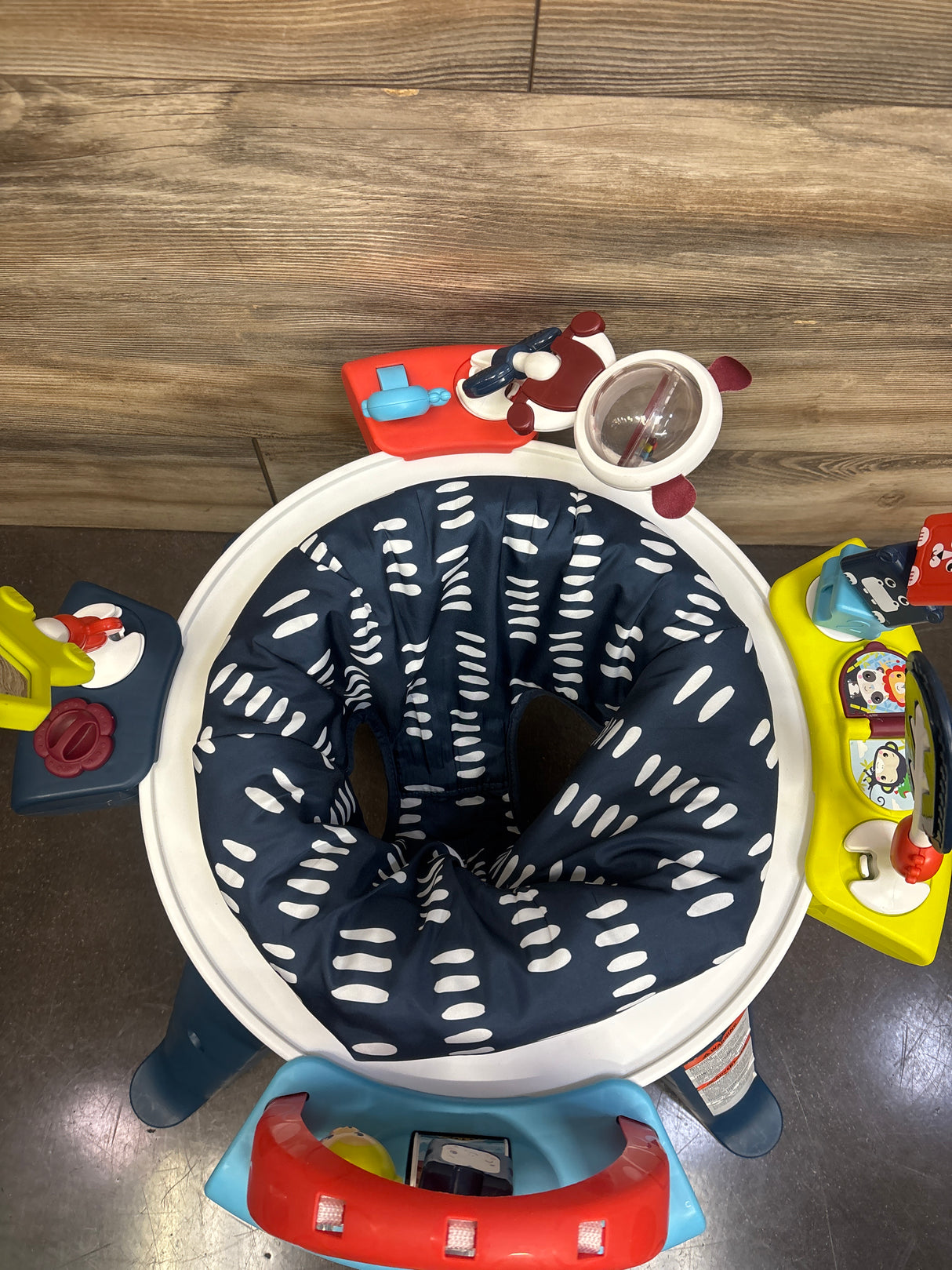 Fisher Price 3-in-1 Spin & Sort Activity Center in Navy Dashes