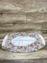 Changing Pad Cover Floral Print & Plush White