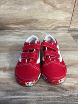 Vans Old Skool V Paint Splatter Sneakers Red sz 6c