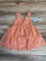 NEW Cat & Jack Glitter Tank Dress Orange sz 3T