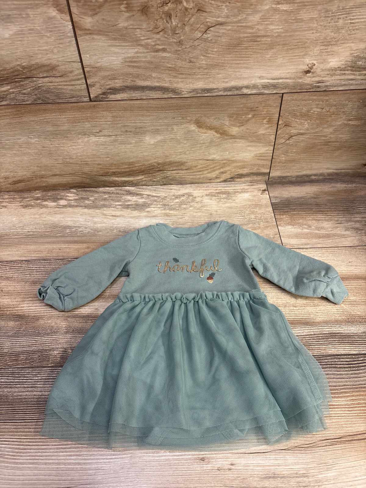 Just One You Thankful Tulle Bodysuit Dress Orange sz 6m