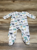 Aden + Anais Animal Print Footie White sz 3-6m