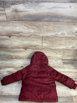 Old Navy Faux Fur Lined Puff Coat Burgundy sz 3T